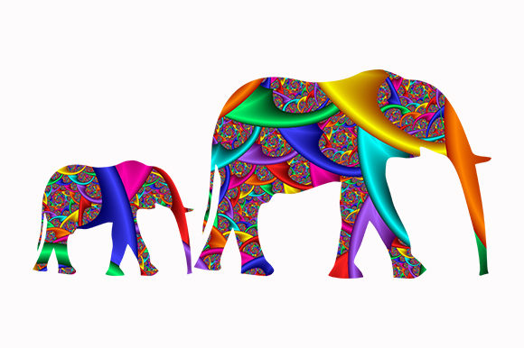 Adorable African Elephant Icon for Creative Projects