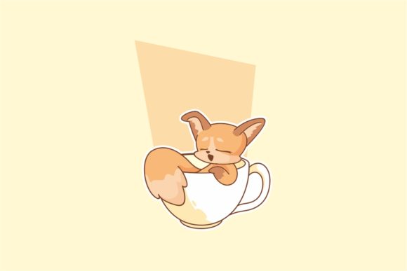Animal Chill in a Tea Cup: Adorable Vectors for Creative Projects