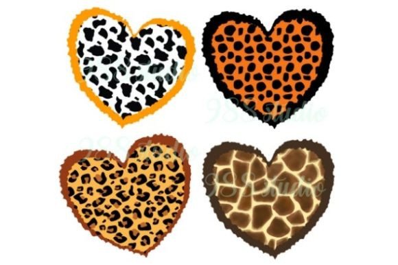 Animal Hearts PNG: Snake, Tiger & Leopard Design Assets