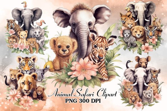Animal Safari Sublimation Clipart Bundle: Your Creative Print Solution