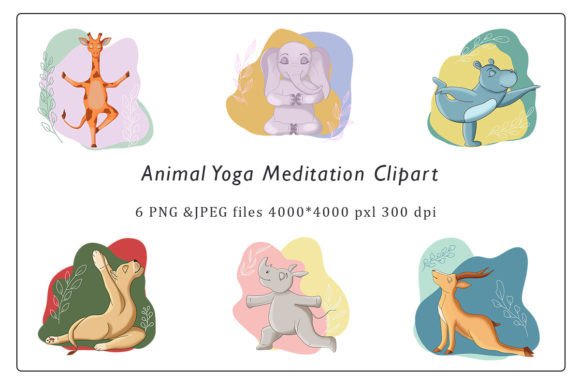 Animal Yoga, Meditation, Clipart: Elevate Your Visual Content