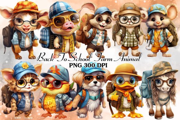 Back to School Farm Animal Clipart: A Designer's Guide to Charming Assets
