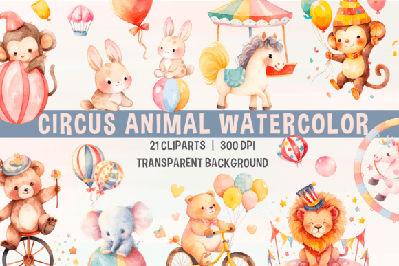 Circus Animal Watercolor Clipart: A Creative Toolkit