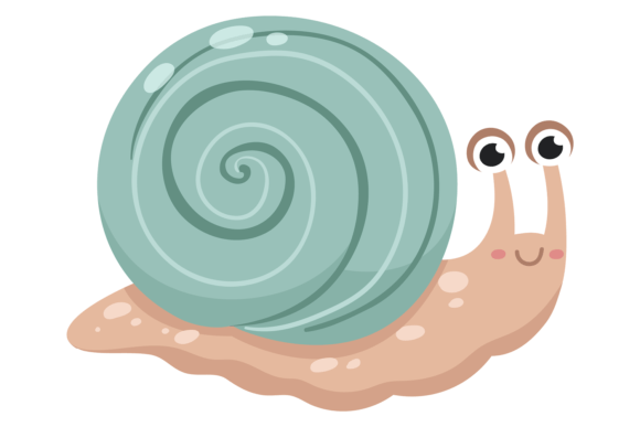 Cute Snail: The Smiling Mascot for Playful Brands