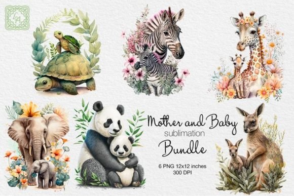 Mother and Baby Animal 6 PNG Watercolor: A Designer's Guide