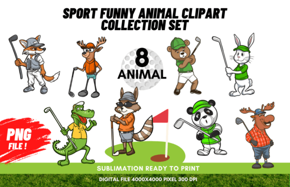 Sport Funny Animal Clipart: Unleashing Playful Design