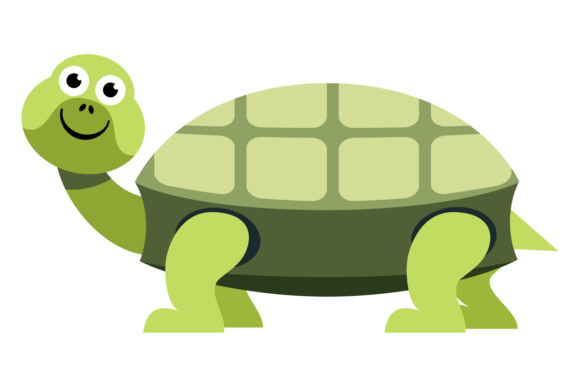 The Charming Appeal of Green Turtle: A Funny Cartoon Reptile Icon