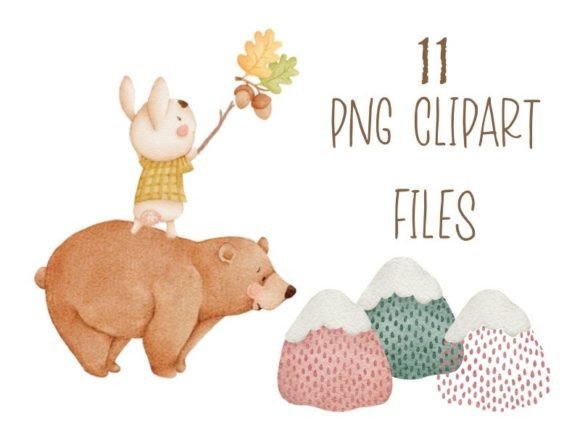 Warmth and Whimsy: The Bear and Friends Animal Clipart