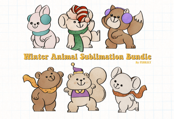Winter Animal Sublimation Bundle: Your Cozy Design Toolkit